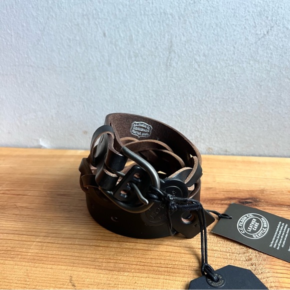 Filson Women’s Braided Workshop Belt | Horween Leather | made in USA - Picture 4 of 10